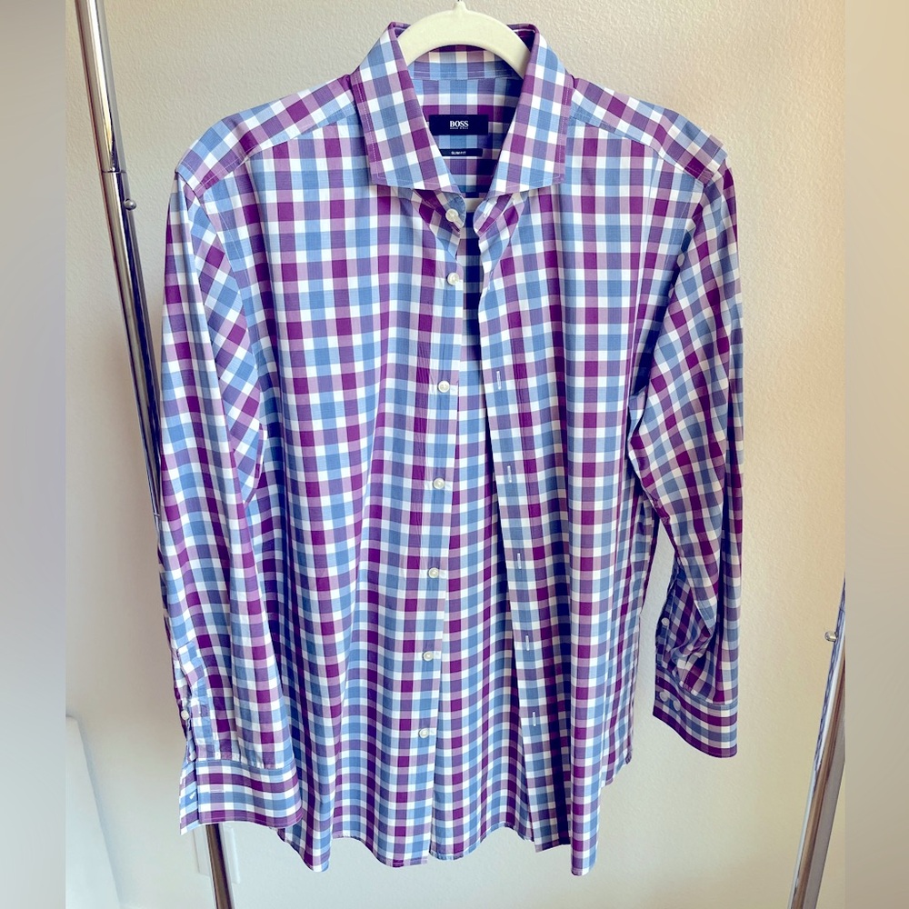 Boss Hugo Boss Plaid Button Down
